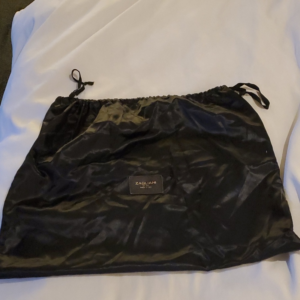 Large Zagliani Genuine Exotic Skin Leather Bag - image 7